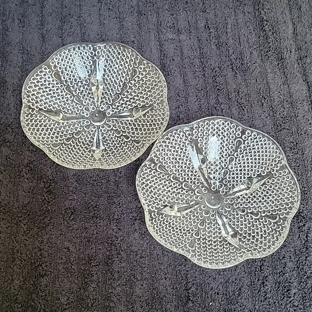 Vintage Clear Pressed Glass Decorative Candy Dish
